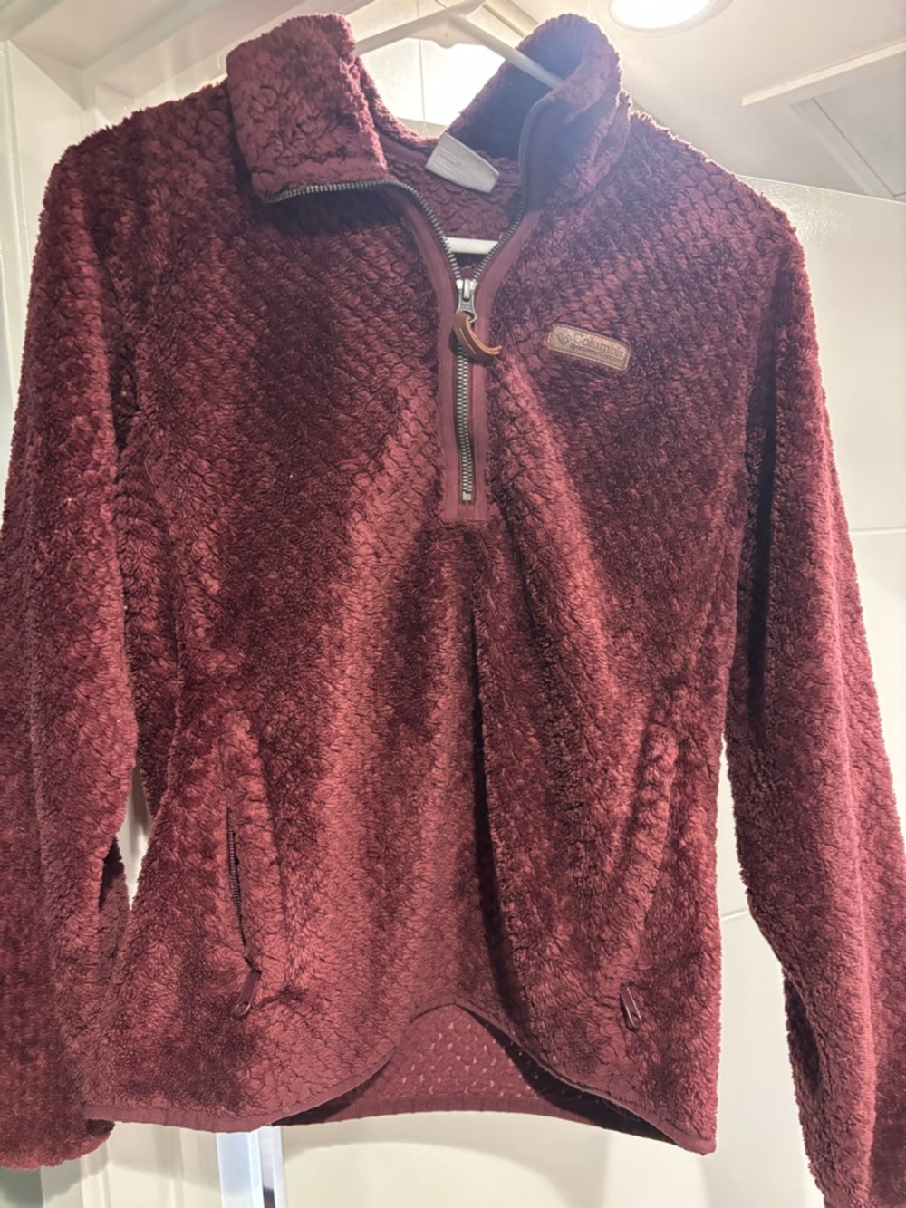 Columbia Plush Half-Zip Jacket Burgundy